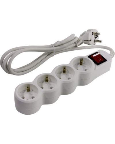 SP4W-130. Сетевой фильтр 4 розетки, 3м, белый. 5bites в Пскове