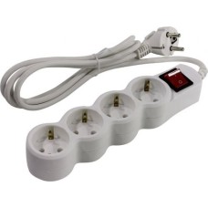 SP4W-150. Сетевой фильтр 4 розетки, 5м, белый. 5bites