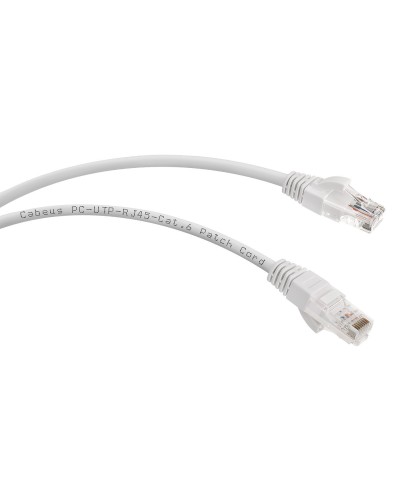 PC-UTP-RJ45-Cat.6-5m-WH (8674c), белый. Патч-корд медный. CABEUS в Пскове