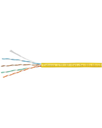 UTP-4P-Cat.5e-SOLID-LSZH-YL (9780c). Кабель «витая пара» (LAN) для структурированных систем связи. CABEUS в Пскове