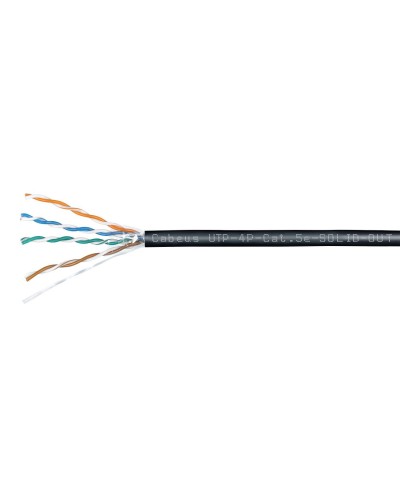 UTP-4P-Cat.5e-SOLID-OUT-LSZH-UV-100 (7172c-5). Кабель «витая пара» (LAN) для структурированных систем связи. CABEUS в Пскове