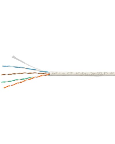UTP-4P-Cat.5e-SOLID-WH-100 (7471c-5). Кабель «витая пара» (LAN) для структурированных систем связи. CABEUS в Пскове