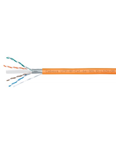 UTP-4P-Cat.6a-SOLID-LSZH-OR (11374c). Кабель «витая пара» (LAN) для структурированных систем связи. CABEUS в Пскове