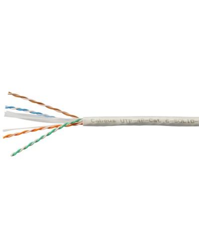 UTP-4P-Cat.6-SOLID-LSZH-WH (11871c). Кабель «витая пара» (LAN) для структурированных систем связи. CABEUS в Пскове
