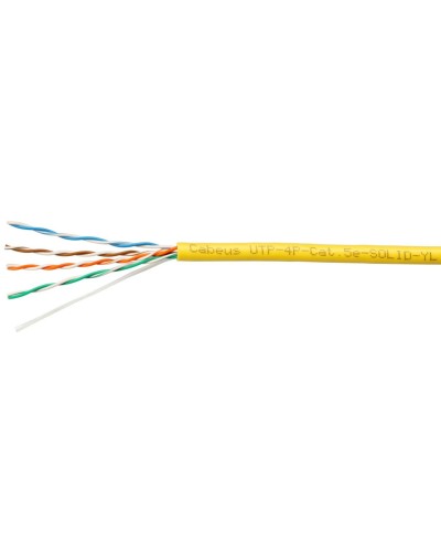 UTP-4P-Cat.5e-SOLID-YL-100 (7251c-5). Кабель «витая пара» (LAN) для структурированных систем связи. CABEUS в Пскове