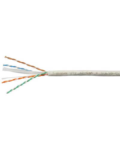 UTP-4P-Cat.6-SOLID-LSLTx-GY (11143c). Кабель «витая пара» (LAN) для структурированных систем связи. CABEUS в Пскове