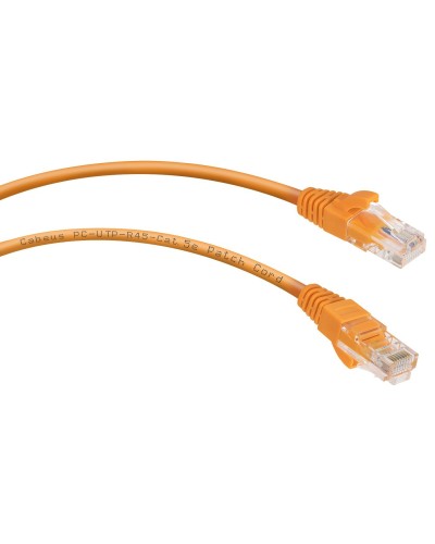 PC-UTP-RJ45-Cat.5e-0.5m-OR-LSZH (9520c), оранжевый. Патч-корд медный. CABEUS в Пскове
