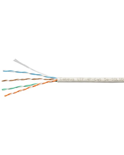 UTP-4P-Cat.5e-SOLID-LSZH-GY-LIGHT (9996c). Кабель «витая пара» (LAN) для структурированных систем связи. CABEUS в Пскове