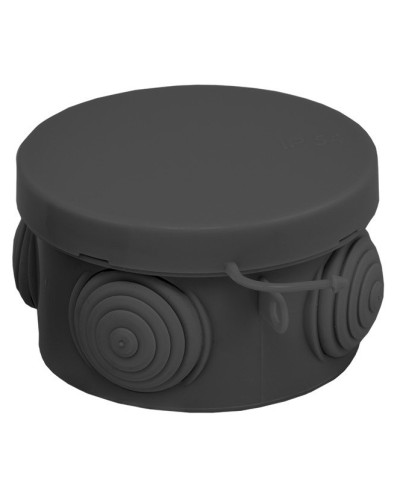 КМР-040-038 с крышкой (65х40) чёрная IP54 (plc-kmr-040-038-b). Коробка распределительная. EKF в Пскове