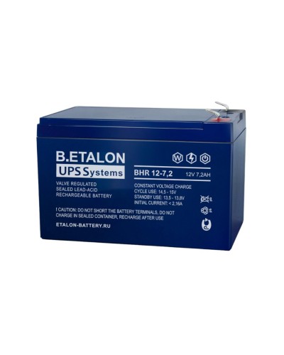 B.ETALON BHR 12-7,2. Аккумулятор герметичный свинцово-кислотный. ETALON в Пскове