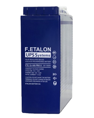 F.ETALON FTE 12-105 PRO X. Аккумулятор герметичный свинцово-кислотный. ETALON в Пскове