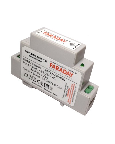 12W/12-24V/DIN. Блок питания. FARADAY в Пскове