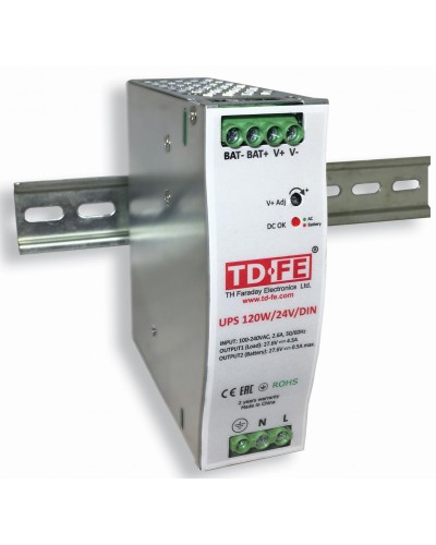 UPS 120W/24V/DIN. Блок бесперебойного питания. FARADAY в Пскове