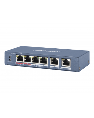 DS-3E0106P-E/M. Коммутатор с питанием POE. Hikvision в Пскове