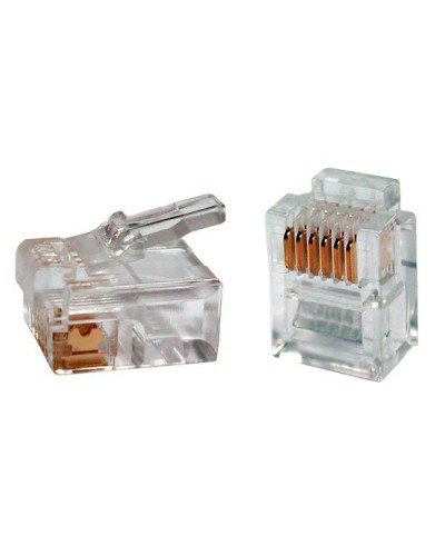 PLUG-6P6C-P-C2-100 (100 шт). Разъем RJ-12. Hyperline в Пскове