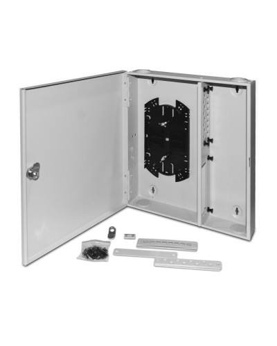 FO-WBX-4xSLT-W140H42-32UN-GY. Кросс оптический настенный. Hyperline в Пскове
