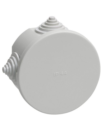 Коробка распаячная КМ41237 D75х40 открытой проводки IP44 4 гермоввода серая (UKO11-075-040-000-K41-44). Коробка распаячная безгалогенная (HF). IEK в Пскове