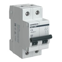 GENERICA ВА47-29М 2P C 6А 4,5кА (MVA21-2-006-C-G). Автоматический выключатель. IEK