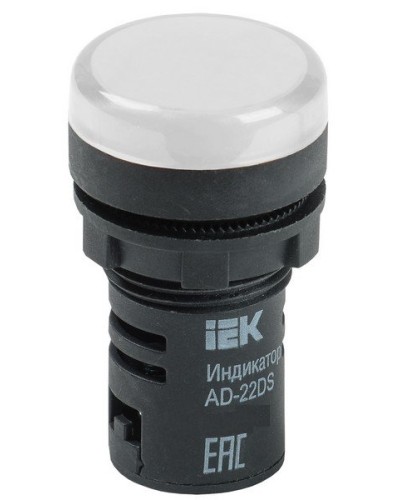 Лампа AD22DS (LED) матрица D22 мм 24В AC/DC белый (BLS10-ADDS-024-K01). Светосигнальный индикатор. IEK в Пскове