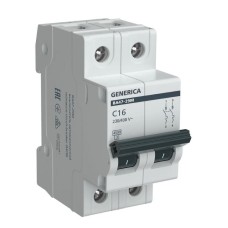 GENERICA ВА47-29М 2P C 16А 4,5кА (MVA21-2-016-C-G). Автоматический выключатель. IEK