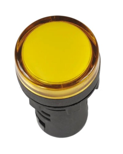 Лампа AD22DS (LED) матрица D22 мм желтый 12В AC/DC желтый (BLS10-ADDS-012-K05). Светосигнальный индикатор. IEK в Пскове