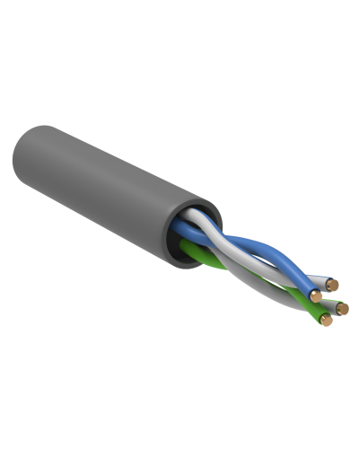 GENERICA U/UTP кат. 5E 100МГц 2 пары PVC INDOOR серый (BC1-C5E02-111-100-G). Кабель «витая пара» (LAN) для структурированных систем связи. IEK в Пскове
