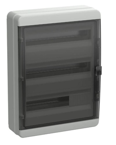 Корпус пластиковый КМПн-54 IP65 TEKFOR (TF5-KP72-N-54-65-K03-K02). Корпус модульный пластиковый черная прозрачная дверь. IEK в Пскове