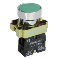 Кнопка LAY5-BA31 без подсветки зеленая 1з (BBT60-BA-K06). Кнопка без подсветки. IEK