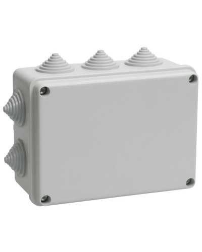 Коробка распаячная КМ41242 150х110х70 открытой проводки IP55 10 гермовводов серая (UKO10-150-110-070-K41-55). Коробка распаячная безгалогенная (HF). IEK в Пскове