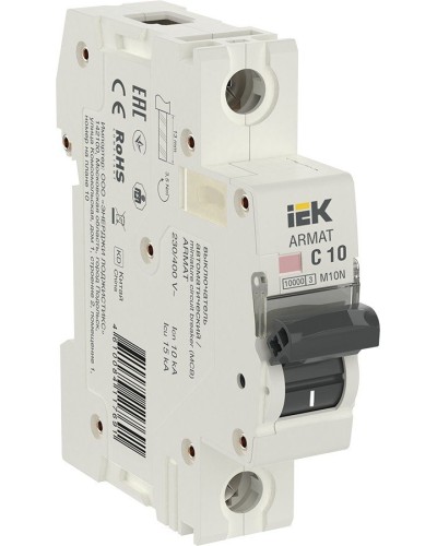M10N 1P C 10А 10кА ARMAT (AR-M10N-1-C010). Автоматический выключатель. IEK в Пскове