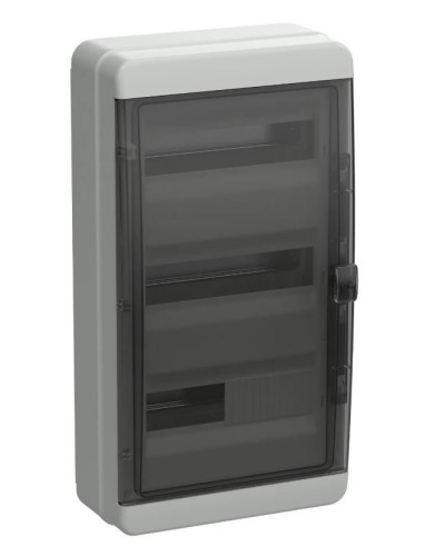 Корпус пластиковый КМПн-36 IP65 TEKFOR (TF5-KP72-N-36-65-K03-K02). Корпус модульный пластиковый черная прозрачная дверь. IEK в Пскове