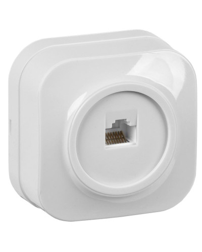 Розетка RJ45 кат.5E о/у РК10-ХБ белый IEK GLORY (EKH10-K01). Розетка компьютерная. IEK в Пскове