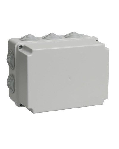 Коробка распаячная КМ41246 190х140х120 открытой проводки IP55 10 гермовводов серая (UKO10-190-140-120-K41-55). Коробка распаячная безгалогенная (HF). IEK в Пскове