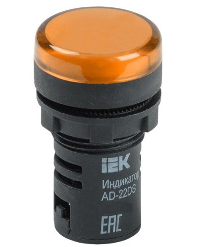 Лампа AD22DS (LED) матрица D22мм желтый 24В AC/DC (BLS10-ADDS-024-K05). Светосигнальный индикатор. IEK в Пскове