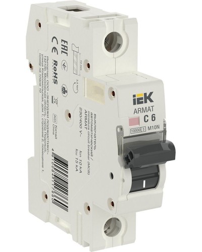 M10N 1P C 6А 10кА ARMAT (AR-M10N-1-C006). Автоматический выключатель. IEK в Пскове