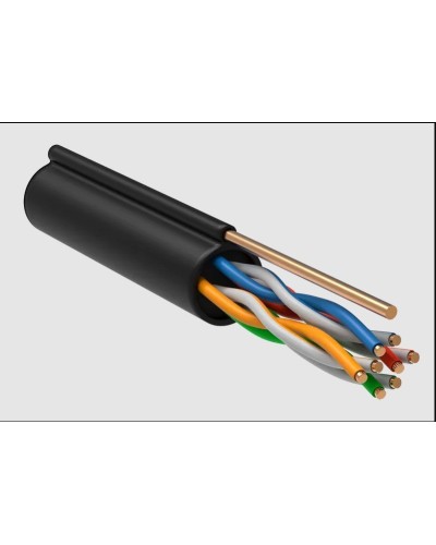 GENERICA U/UTP 5E 24AWG 4PR LDPE трос черный (BC3-C5E04-159-305-R-G). Кабель «витая пара» (LAN) для структурированных систем связи. IEK в Пскове