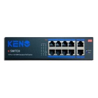 KN-SW802POE+. Коммутатор с питанием по PoE. KENO
