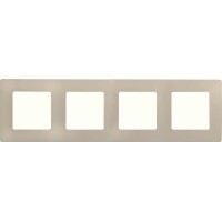 Рамка 4 поста ETIKA, слоновая кость (672514). Рамка. LegranD