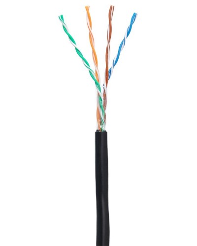 U/UTP 4pair, Cat5e, Out, PE (EC-UU004-5E-PE-BK-1). Кабель «витая пара» (LAN) для структурированных систем связи. NETLAN в Пскове