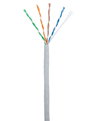 U/UTP 4pair, Cat5e, In, PVC (EC-UU004-5E-PVC-GY-1). Кабель «витая пара» (LAN) для структурированных систем связи. NETLAN в Пскове