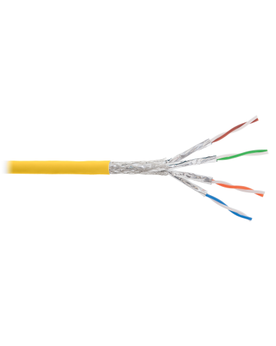 S/FTP, 4pair, Cat7a, Solid, In, LSZH (NKL 4375C-YL). Кабель «витая пара» (LAN) для структурированных систем связи. NIKOLAN в Пскове