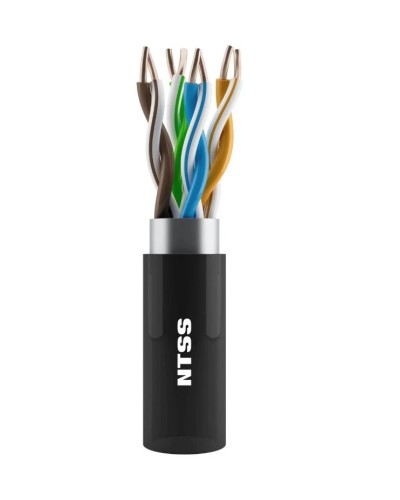 NTSS-OUT-UTP4-5Е-PE-BL кат.5E UTP 4 пары 24AWG PE внешний 305м черный. Кабель «витая пара» (LAN) для структурированных систем связи. NTSS в Пскове
