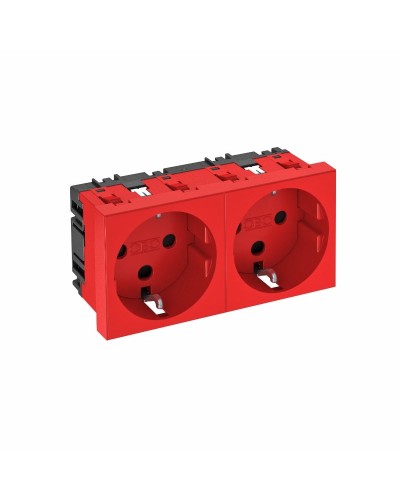 STD-D0 SRO2, (6120028). Розетка 0° двойная 2х2К+З, со шторками, 16А 250В красная. OBO Bettermann в Пскове