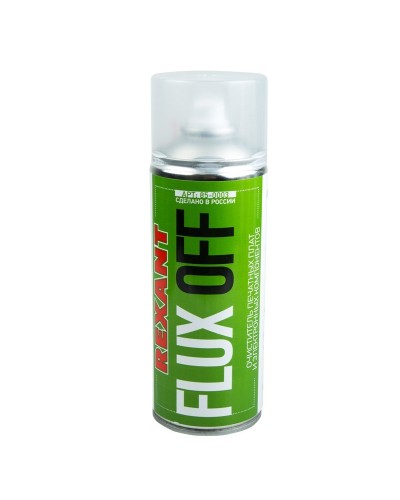 Очиститель печатных плат FLUX OFF, REXANT, 400 мл, аэрозоль (85-0003): Баллон с очистителем в Пскове