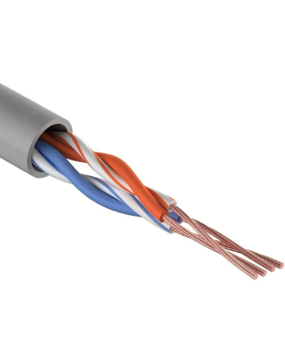 U/UTP, CAT 5e, PVC, 2PR, 24AWG, INDOOR, STRANDED, серый, 305м REXANT (01-0026). Кабель «витая пара» (LAN) для структурированных систем связи. Rexant в Пскове