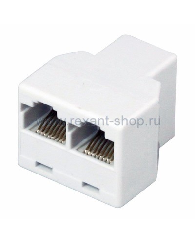 Двойник компьютерный UTP RJ-45(8P8C) (гнездо - 2 гнезда) REXANT (03-0103): Кабельный соединитель в Пскове