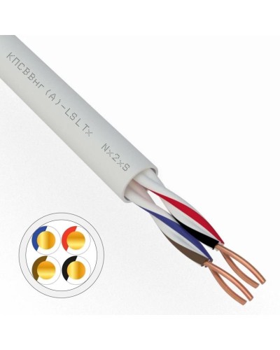 КПСВВнг(А)-LSLTx 2х2х0,75 REXANT (01-4876). Кабель для систем передачи данных пониженной пожароопасности c низким дымо- и газовыделением, с низкой токсичностью продуктов горения. Rexant в Пскове