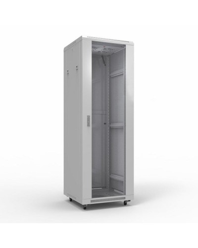 Шкаф телекоммуникационный 19 напольный 42U 600х800 мм, передняя дверь стекло, задняя дверь металл, RAL 7035 (состоит из 3 частей) (04-2306). Шкаф телекоммуникационный 19 напольный 42U. Rexant в Пскове