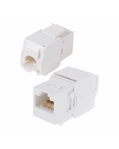 Модуль Keystone Jack RJ-45(8P8C) UTP, CAT 6, тип 180 градусов, самозажимной, белый REXANT (05-1052): Модуль Keystone Jack в Пскове