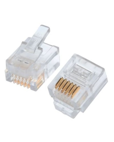 Коннекторы 6P6C (RJ-11) (100шт) (10-0228). Телефонный разъем 6P6C (RJ-11). SUPRLAN в Пскове